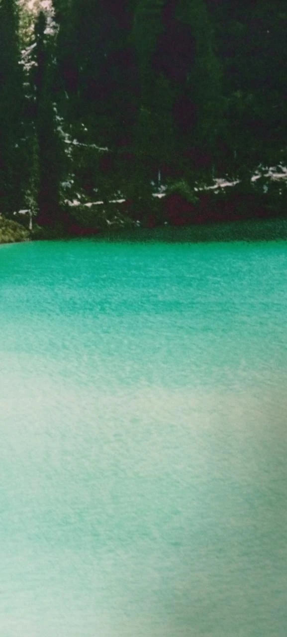 Gran colgante mural de paisaje de montaña y lago - 300x230 cm - Muy buen estado – photo 2